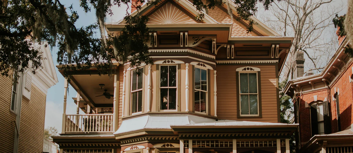 Representative photo: an older frame house