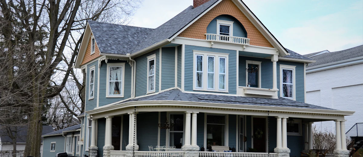 Representative photo: an older frame house